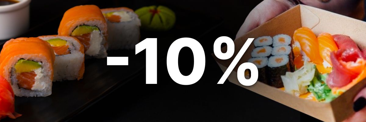 Акция! - 10% Самовывоз суши с нашего суши-бара