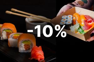 Акция! - 10% Самовывоз суши с нашего суши-бара